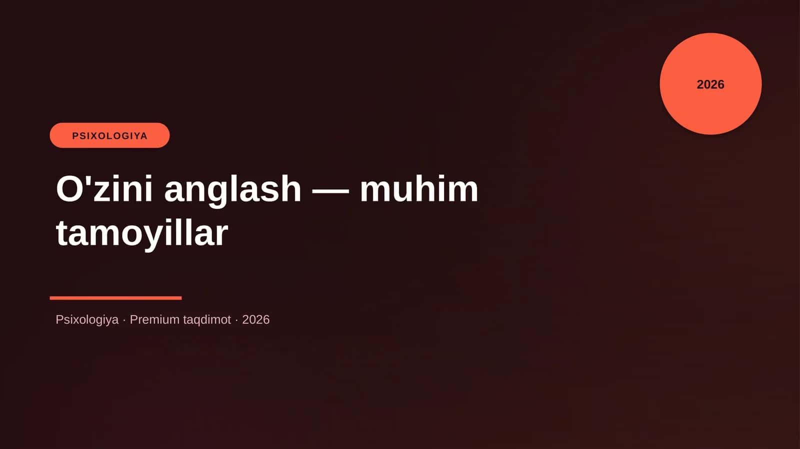 O'zini anglash — muhim tamoyillar 1