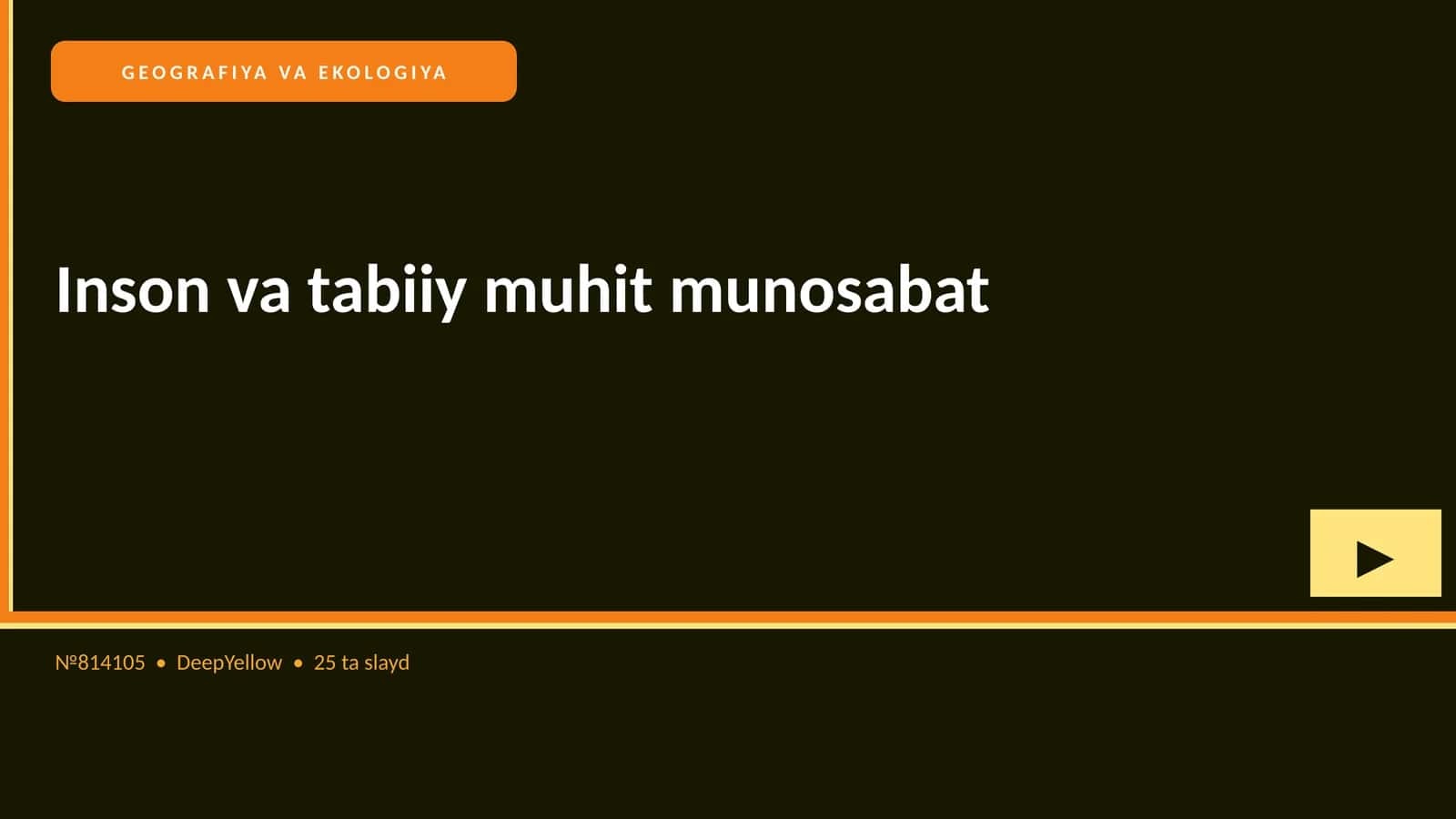 Inson va tabiiy muhit munosabat 1