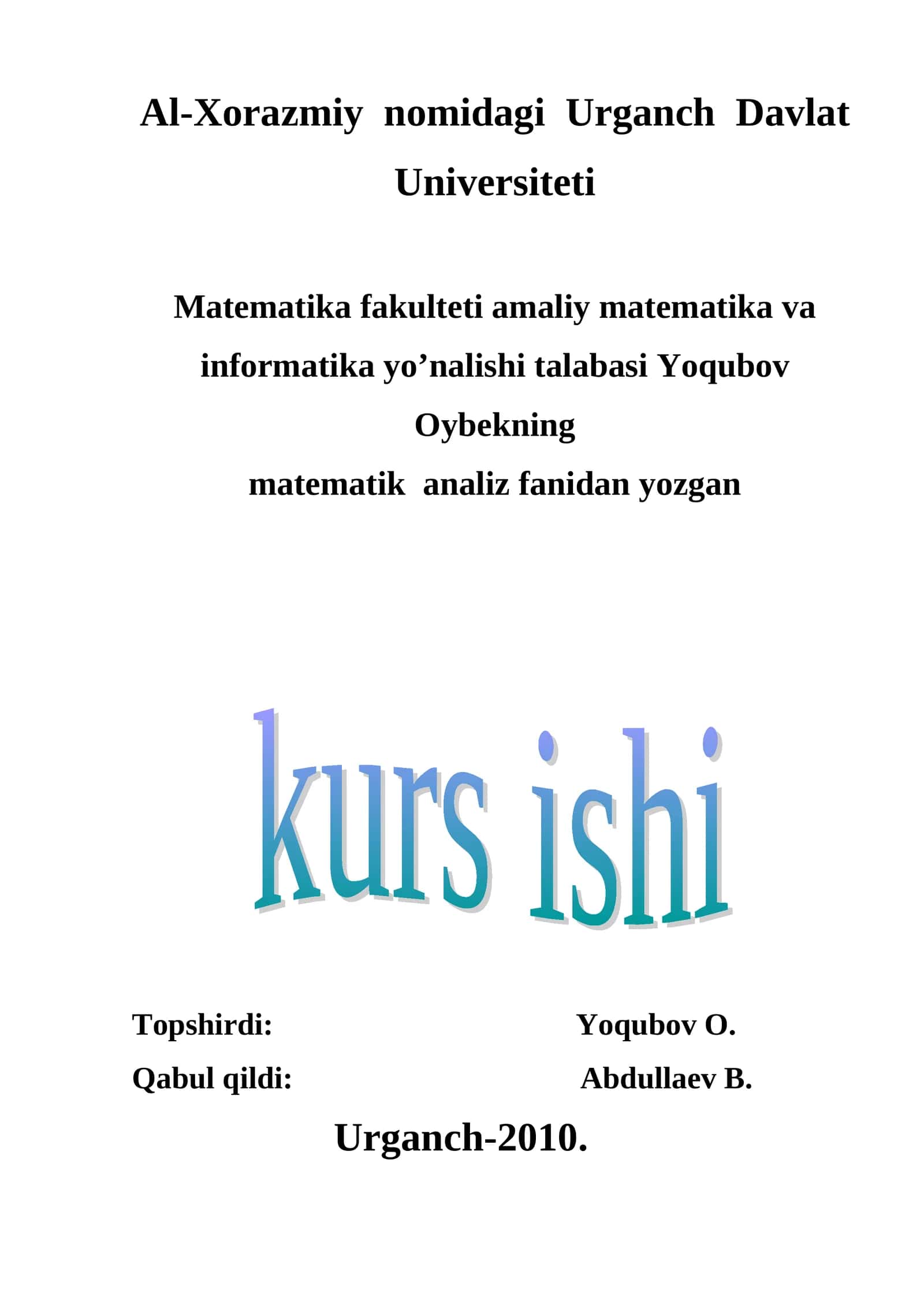 Uzluksizlik moduli va uning asosiy xossalari 1