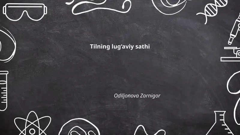 Tilning lug‘aviy sathi 1