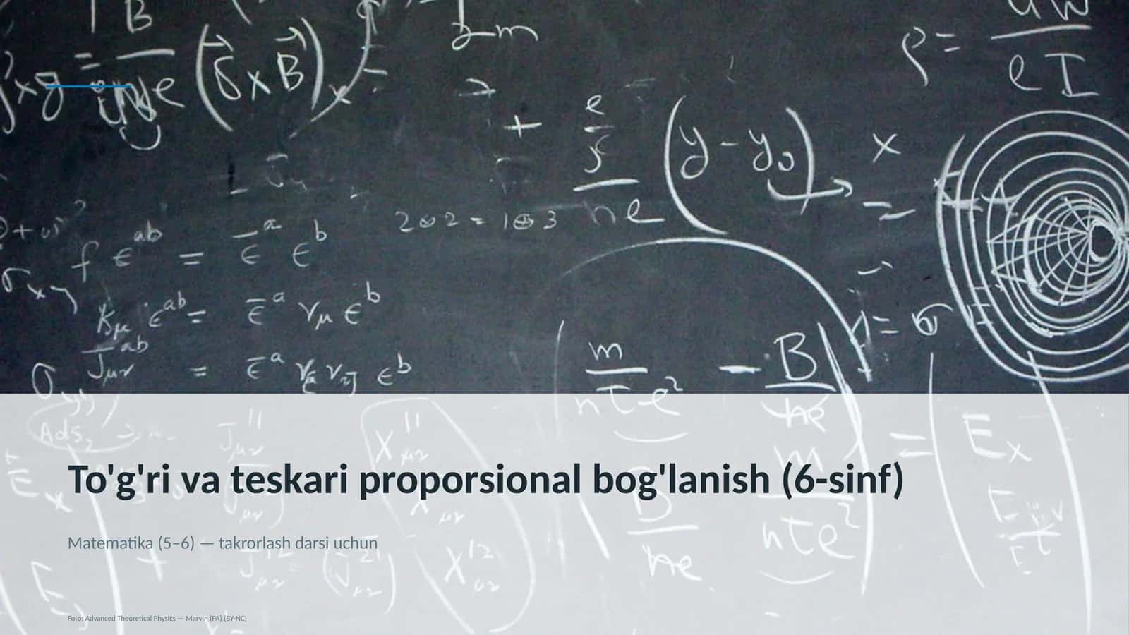 To'g'ri va teskari proporsional bog'lanish (6-sinf) 1
