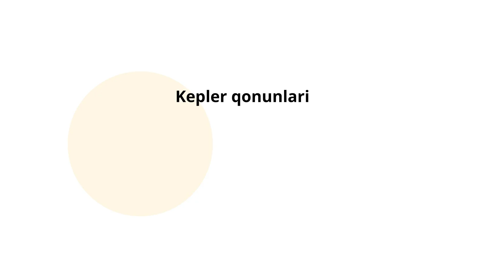 Kepler qonunlari 1