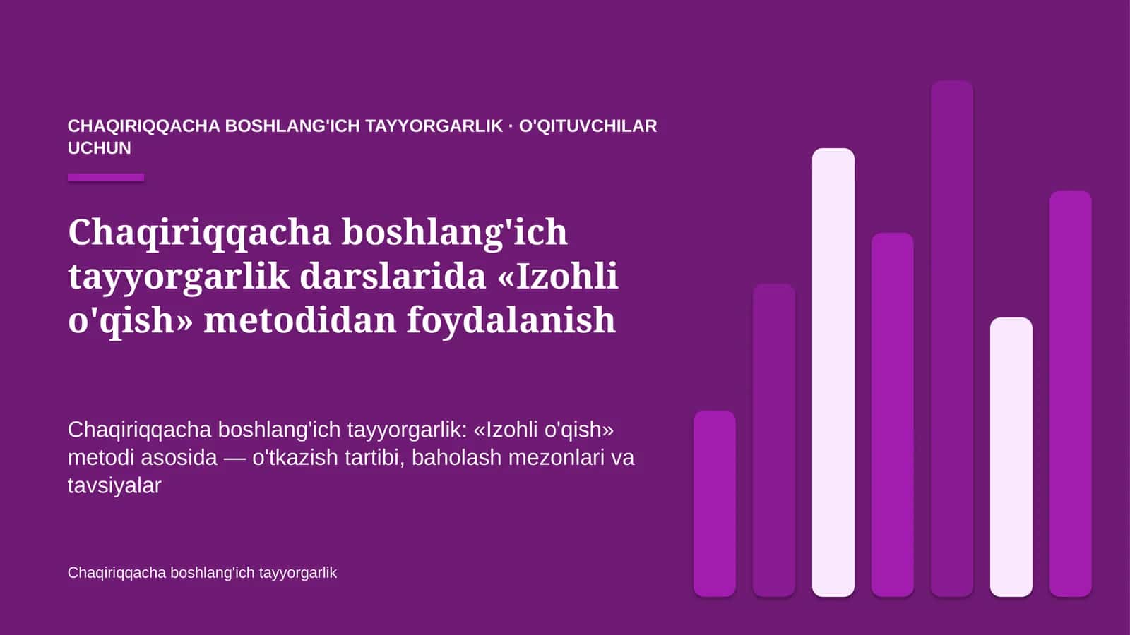 chaqiriqqacha boshlang'ich tayyorgarlik darslarida izohli o'qish metodidan foydalanish 1276 1