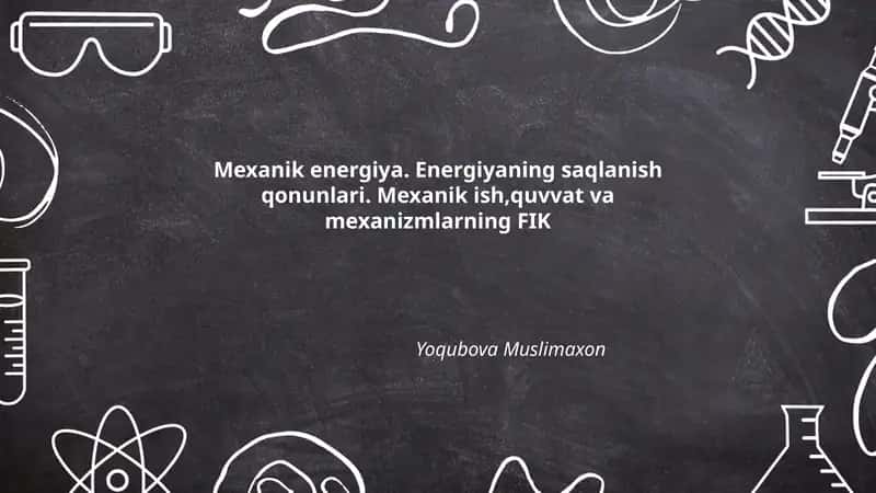 Mexanik energiya 1