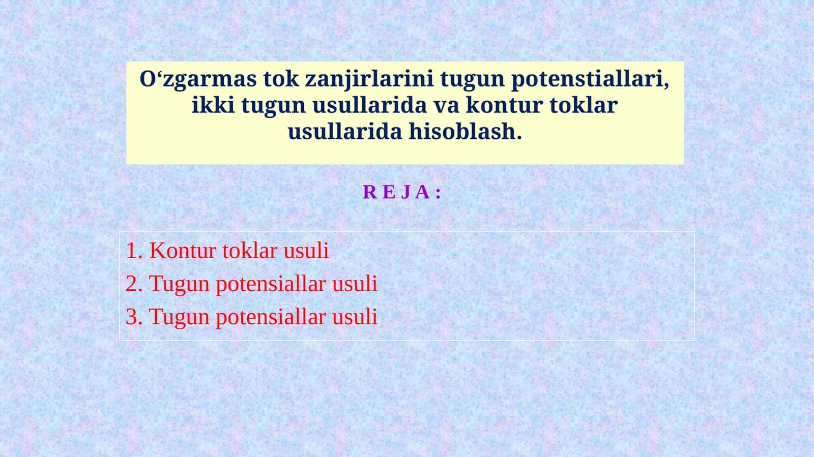 Kontur Toklar Usuli 1
