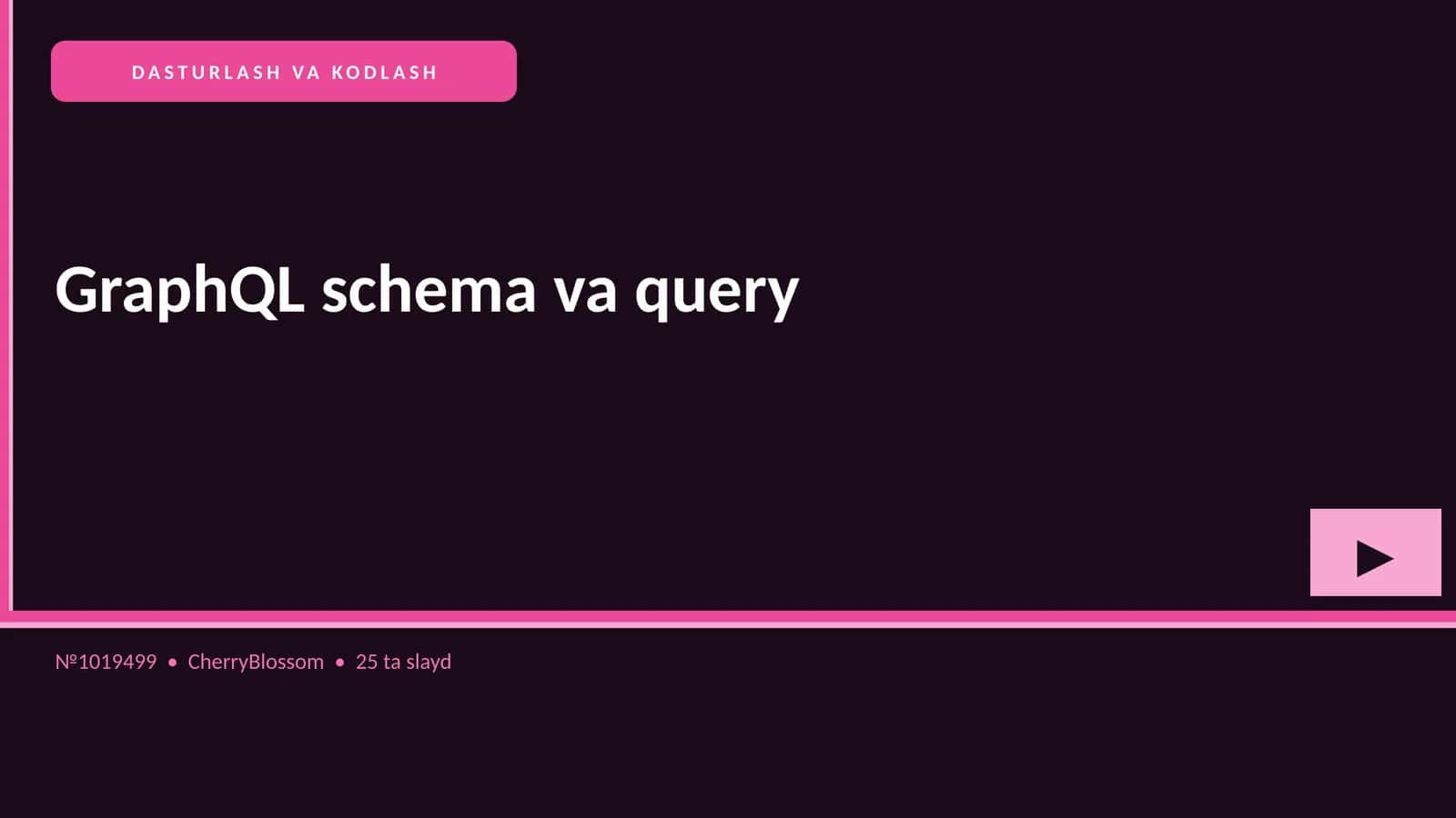 GraphQL schema va query 1