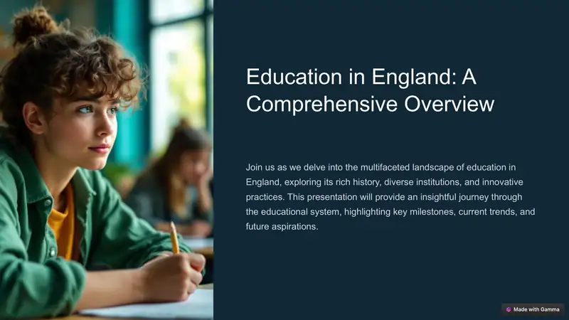 Education in England: A Comprehensive Overview 1