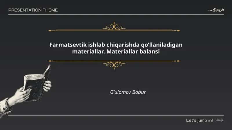 Farmatsevtik ishlab chiqarishda qo’llaniladigan materiallar 1