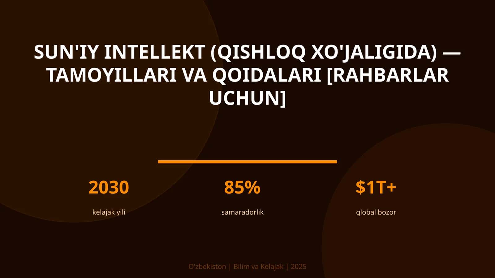 Sun'iy intellekt (qishloq xo'jaligida) — tamoyillari va qoidalari [rahbarlar uchun] 1