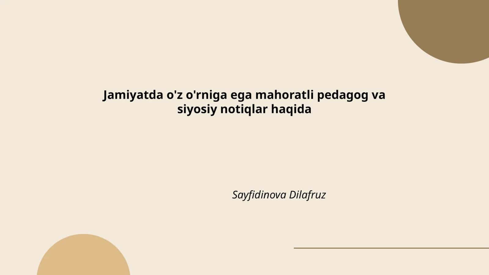 Pedagogik mahoratni rivojlantirish yo'llari 1