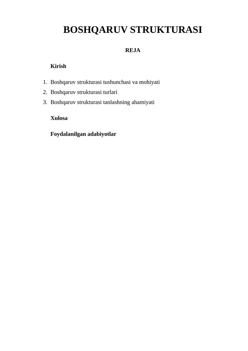 Boshqaruv Strukturasi 1