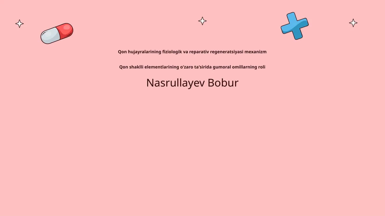 Qon hujayralarining fiziologik va reparativ regeneratsiyasi mexanizm 1