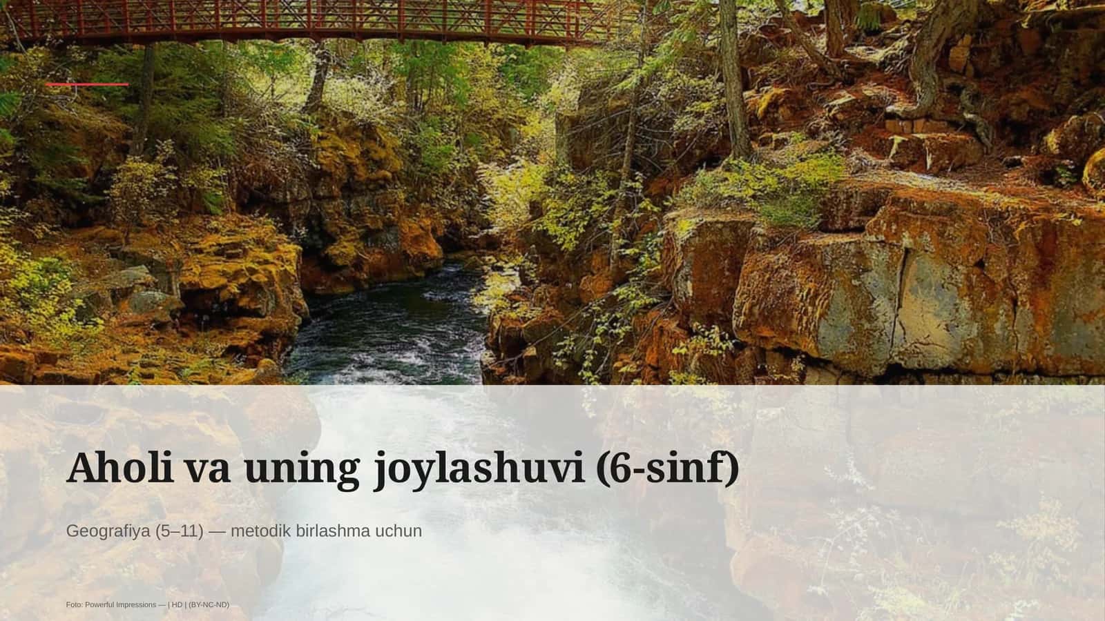 Aholi va uning joylashuvi (6-sinf) 1