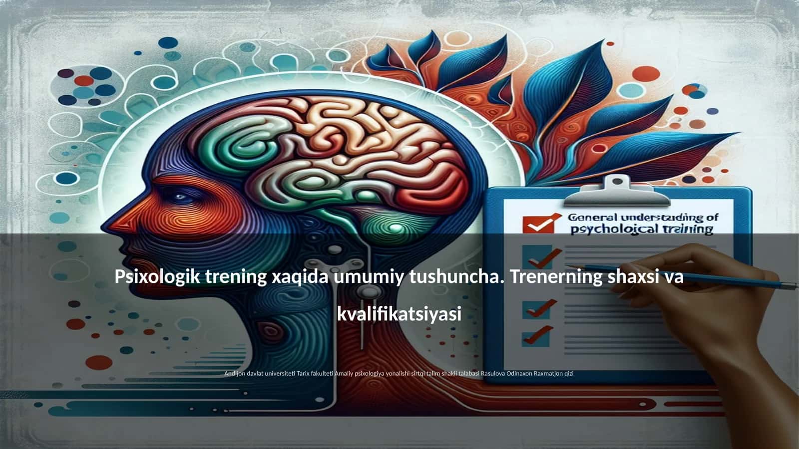 Psixologik trening xaqida umumiy tushuncha 1