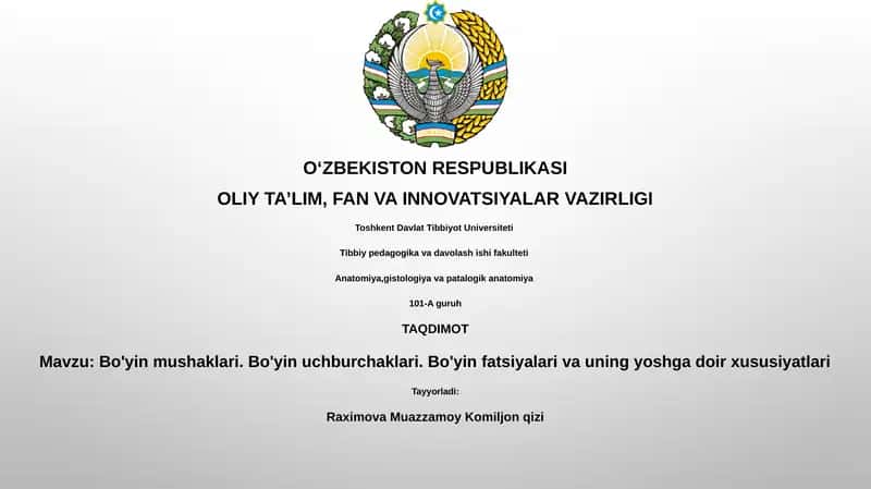 Bo'yin mushaklari 1