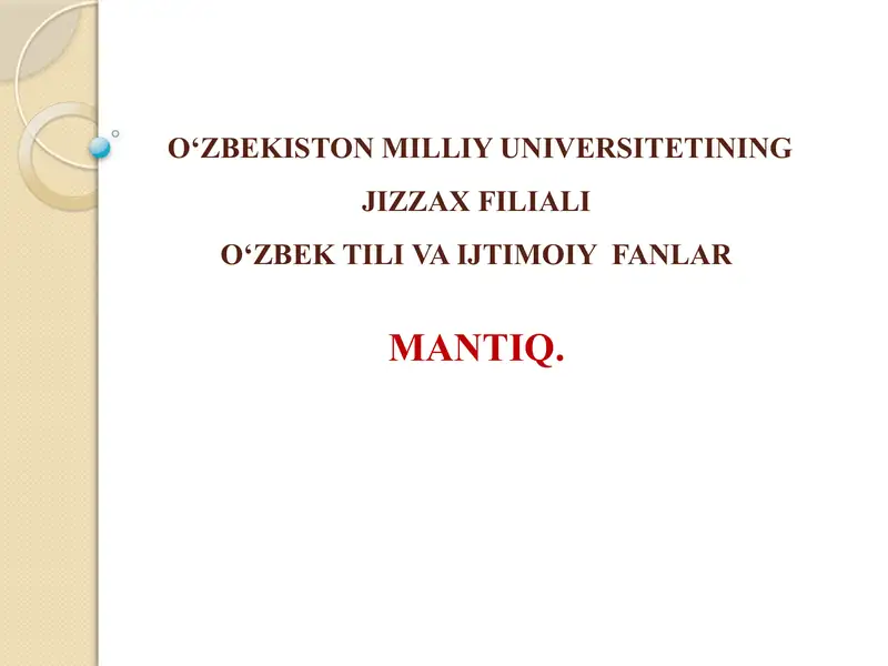 Mantiq falsafasi 1