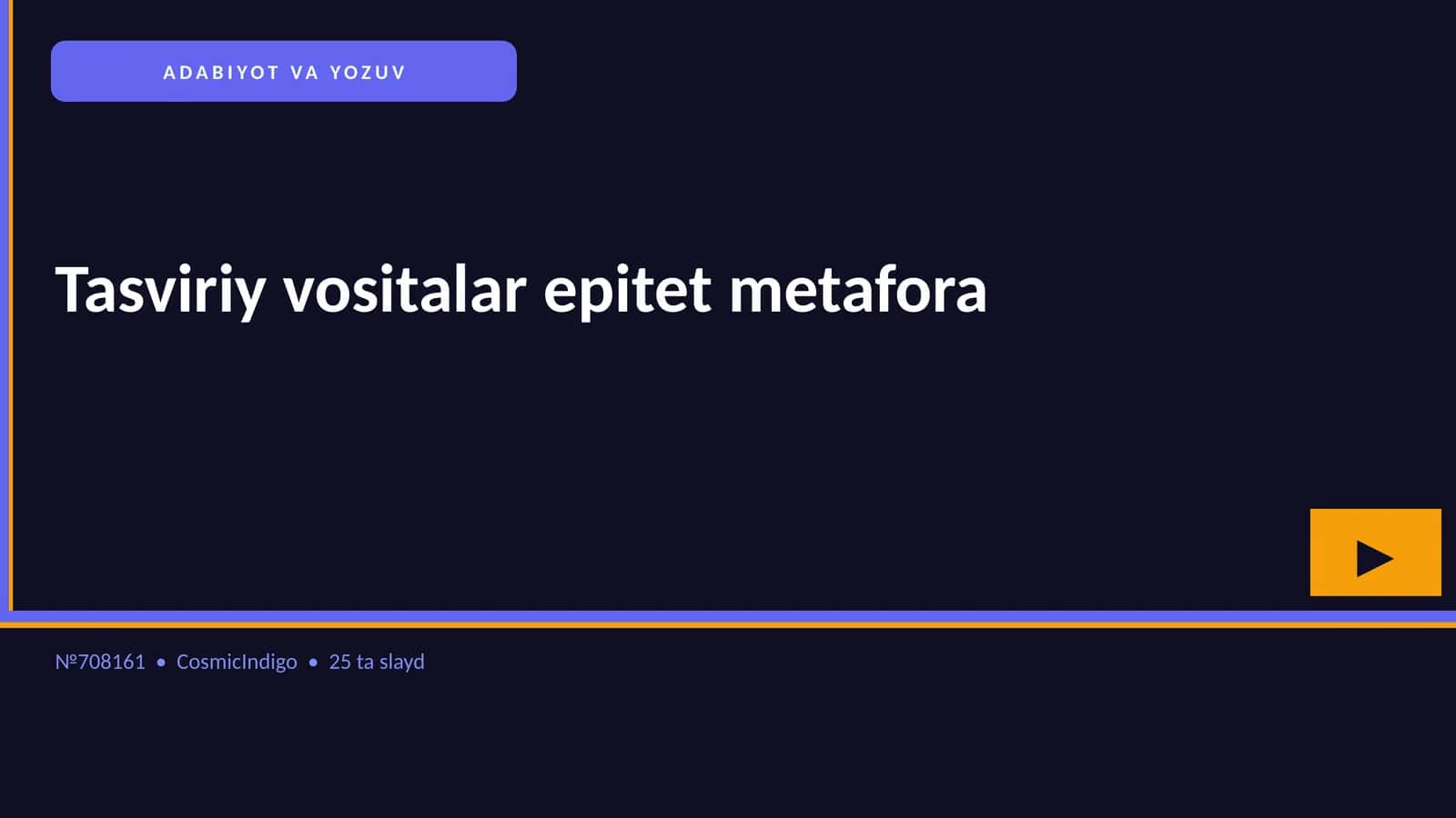 Tasviriy vositalar epitet metafora 1
