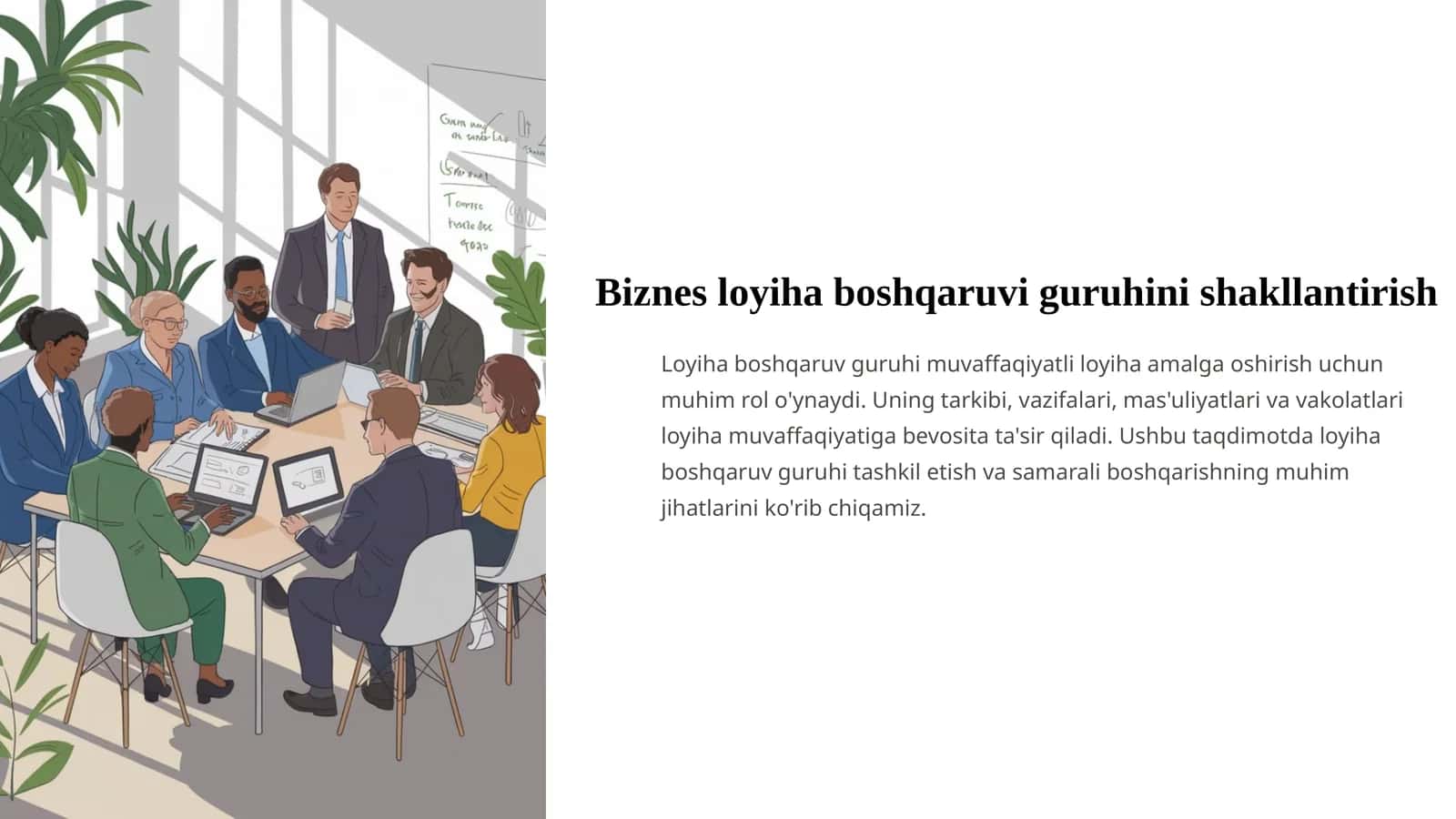 Loyiha Boshqaruv Guruhining Tarkibi 1