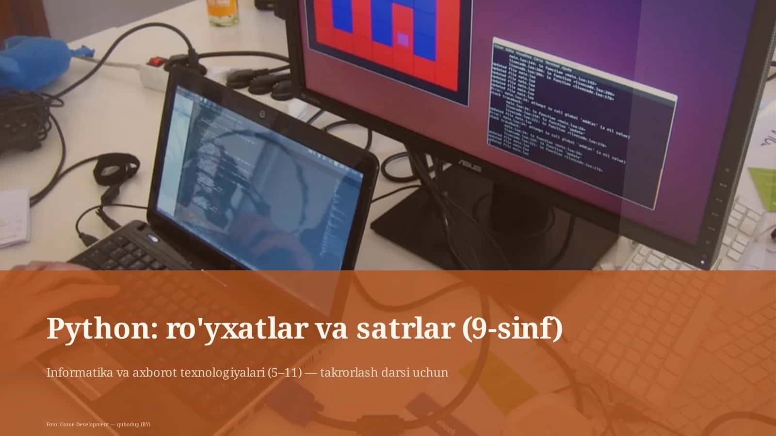 Python: ro'yxatlar va satrlar (9-sinf) 1