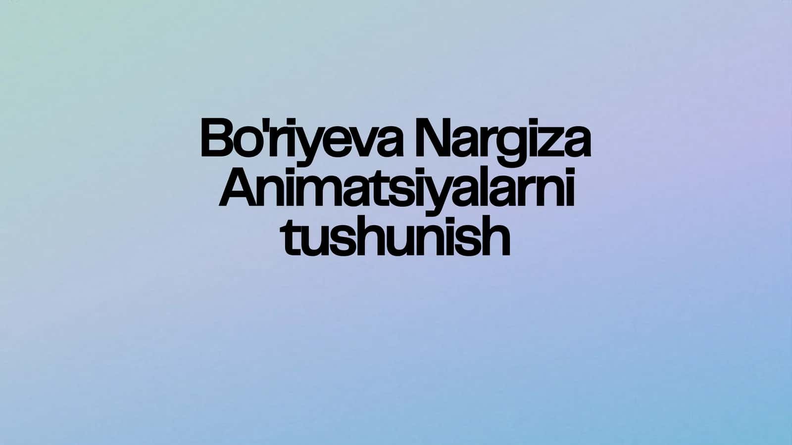 Animatsiyalar 1