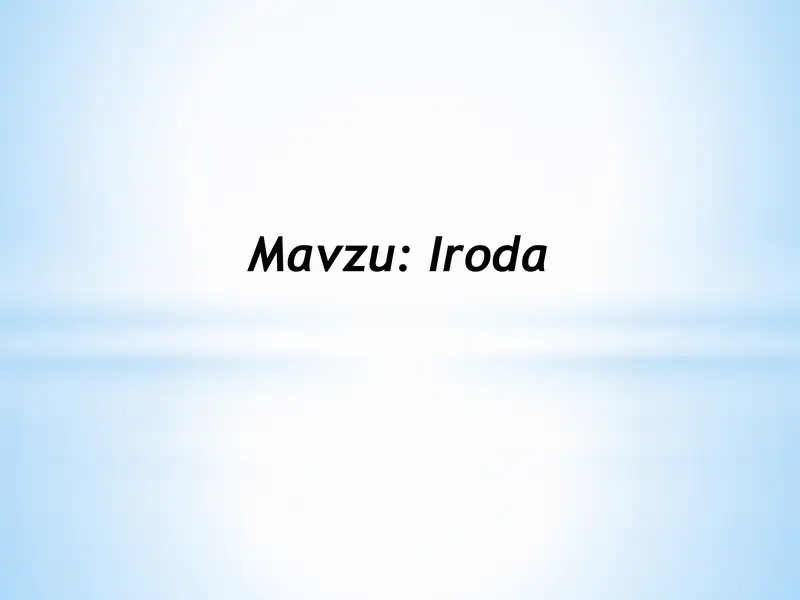Iroda 1