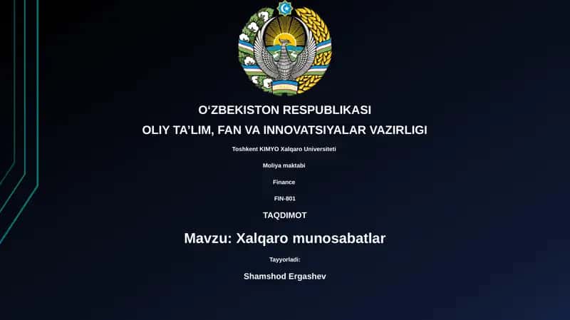 Xalqaro munosabatlar 1