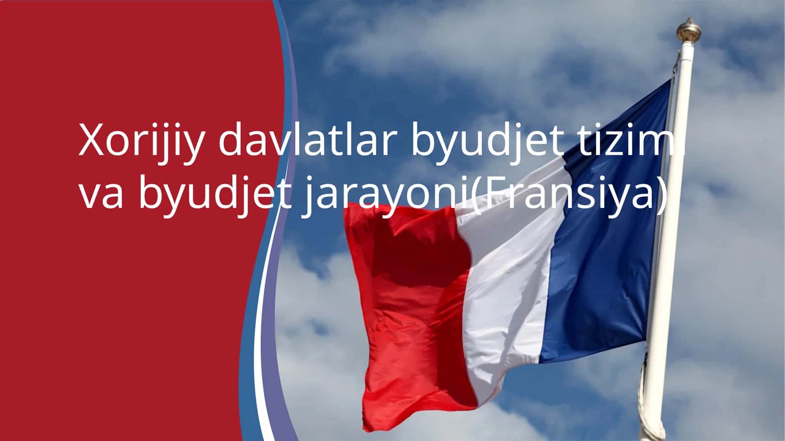 Xorijiy davlatlar byudje tizimi va byudjet jarayoni (Fransiya) 1