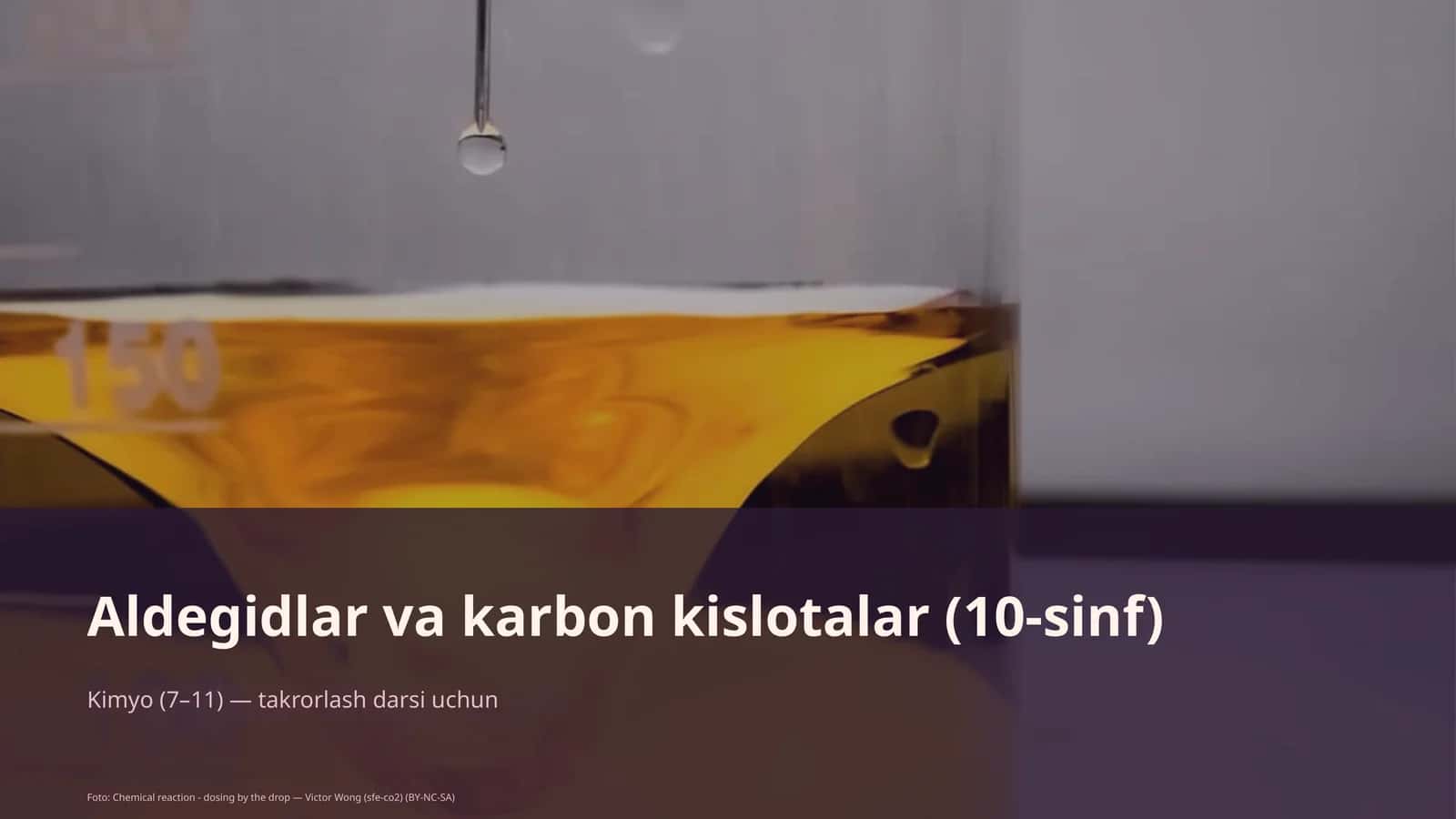 Aldegidlar va karbon kislotalar (10-sinf) 1