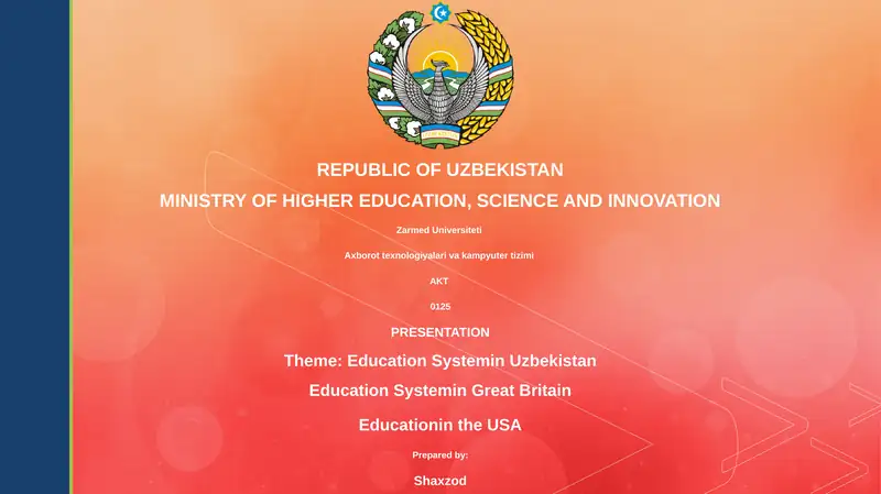 Presentation: Education Systems 1