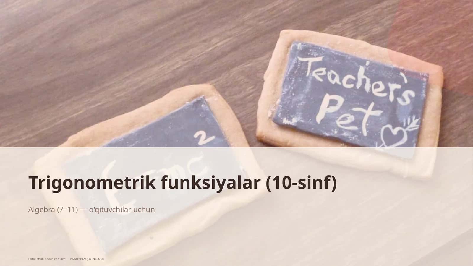 Trigonometrik funksiyalar (10-sinf) 1
