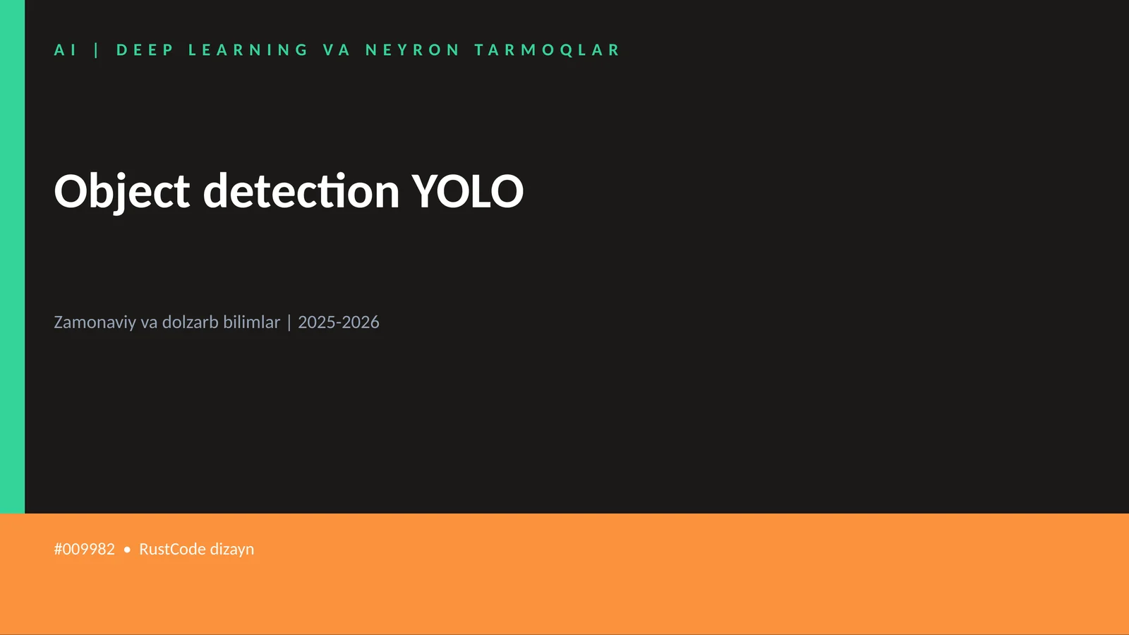 AI | DEEP LEARNING VA NEYRON TARMOQLAR 1