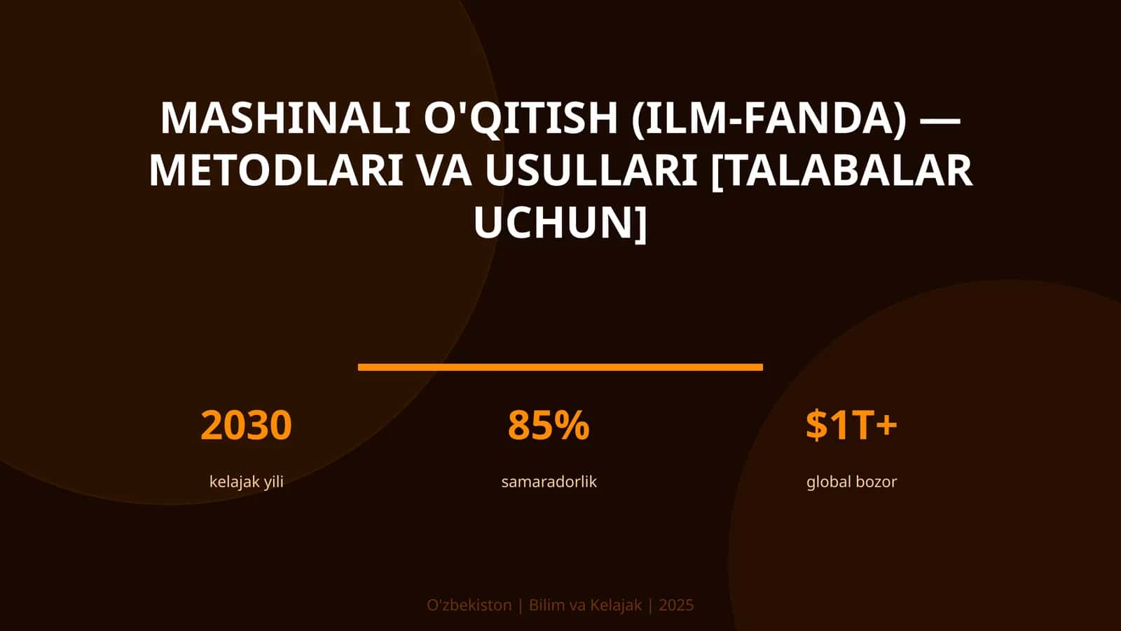 MASHINALI O'QITISH (ILM-FANDA) — METODLARI VA USULLARI [TALABALAR UCHUN] 1