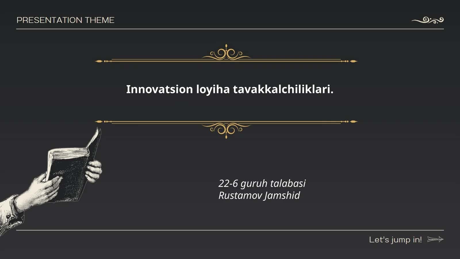 Innovatsion loyiha tavakkalchiliklari 1