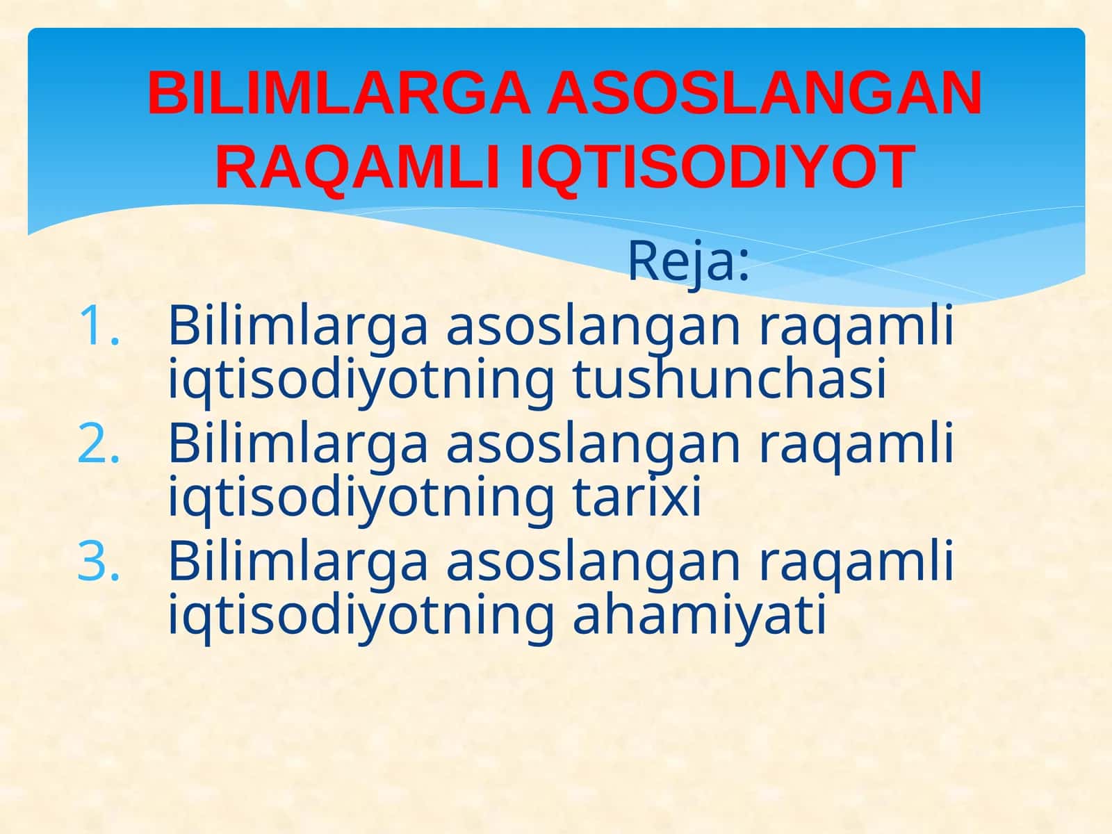 Bilimlarga asoslangan raqamli iqtisodiyot 1