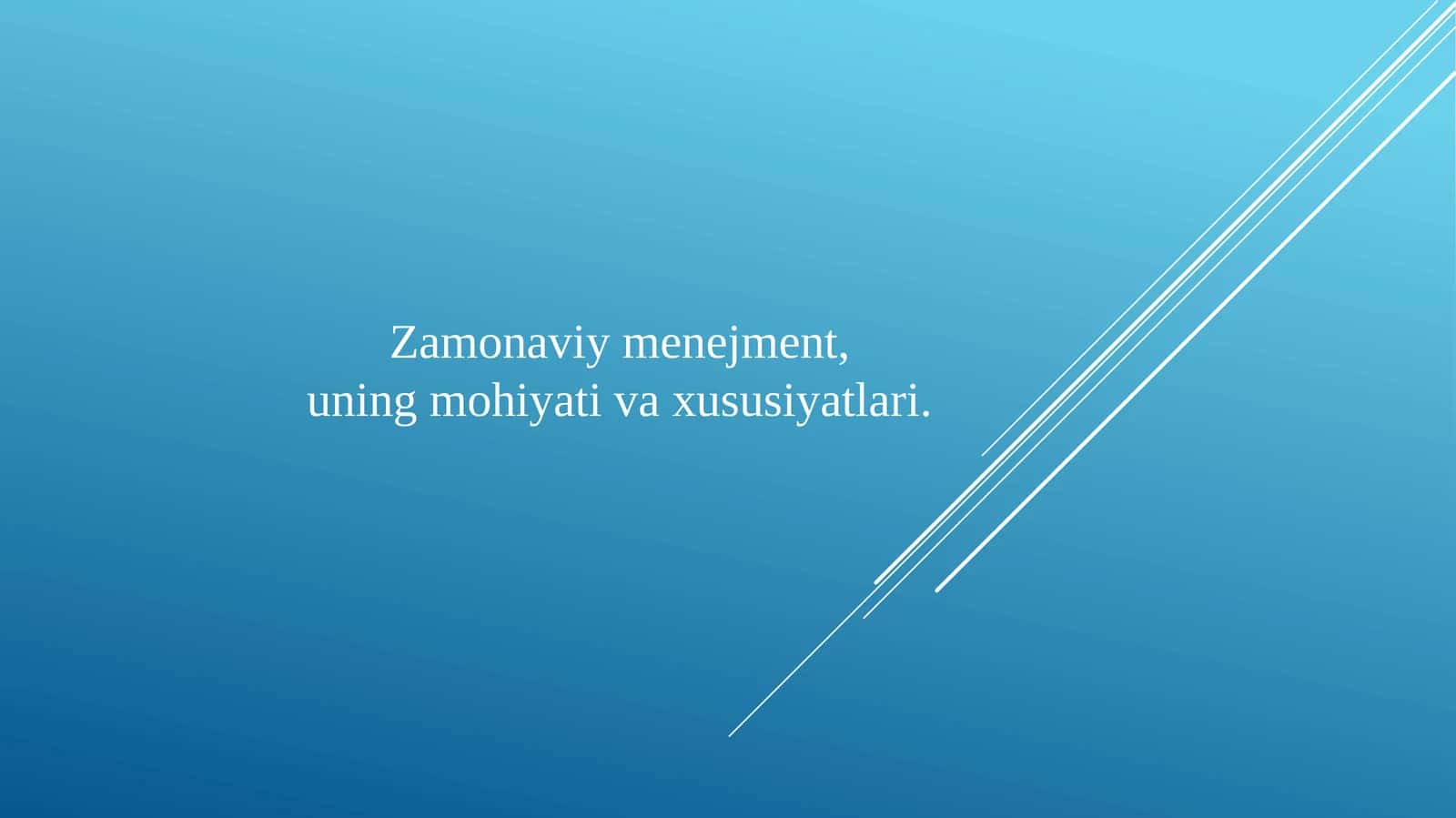 Zamonaviymenejmentning asosiym maqsadlari 1
