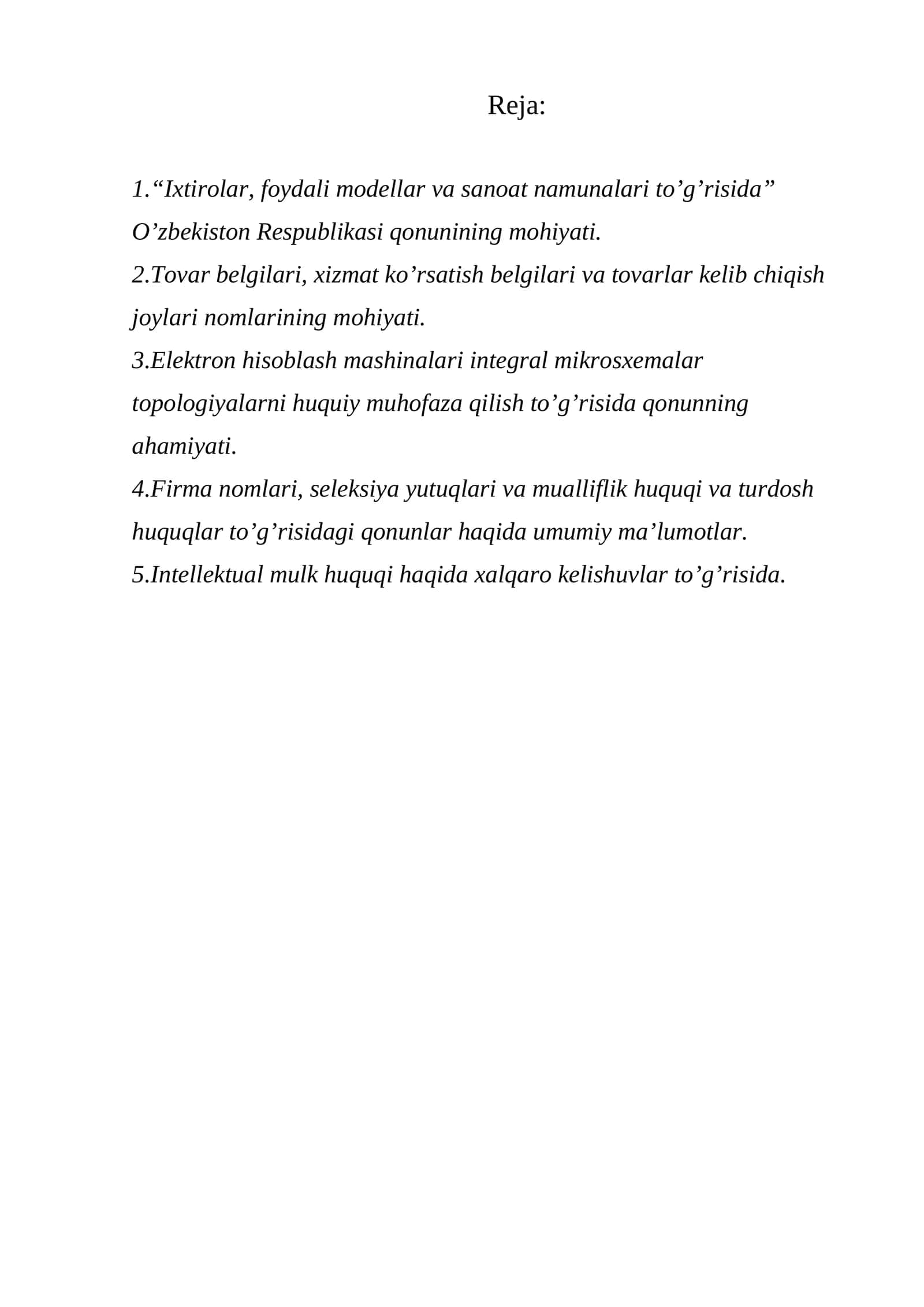 O’zbekiston Respublikasi qonuni 1