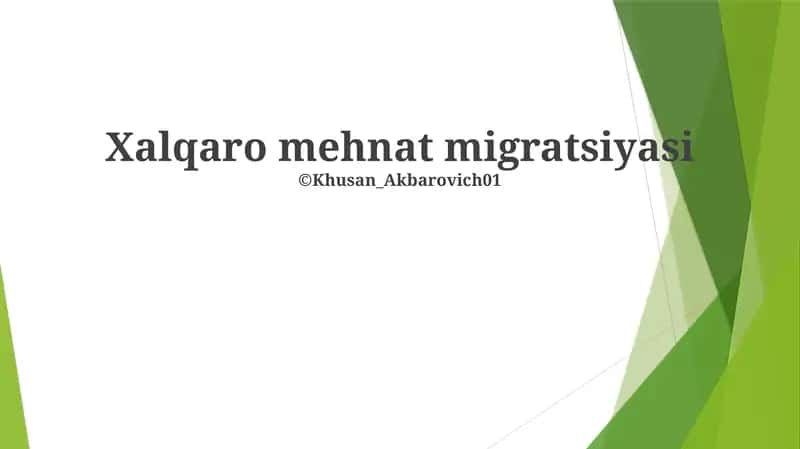 Mehnat Migratsiyasining Ijtimoiy Ta'siri 1