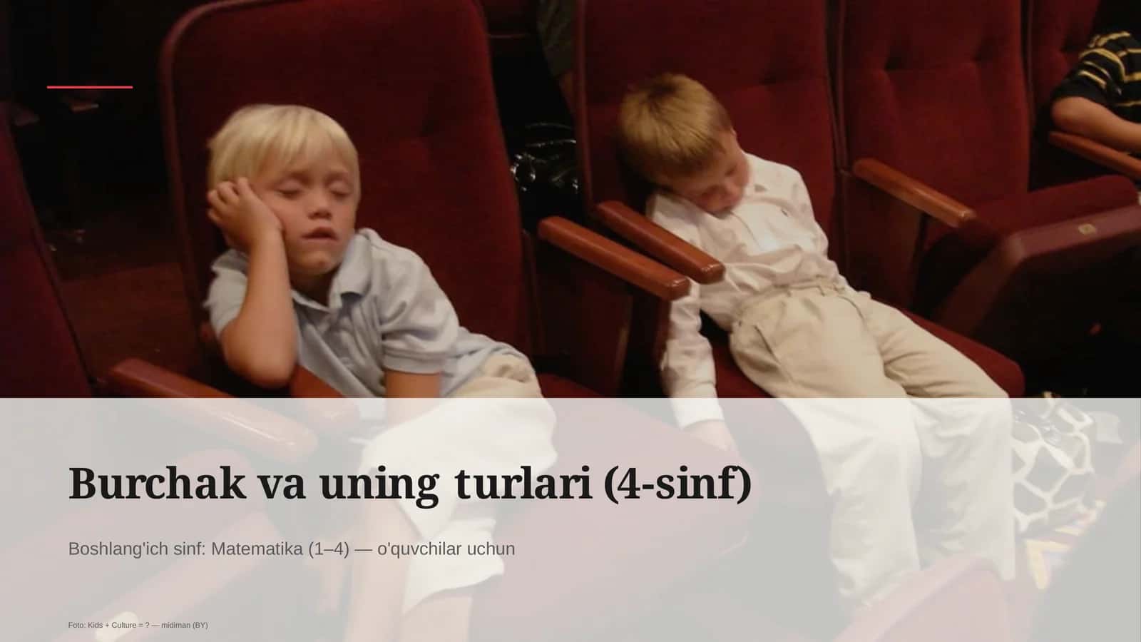 Burchak va uning turlari (4-sinf) 1