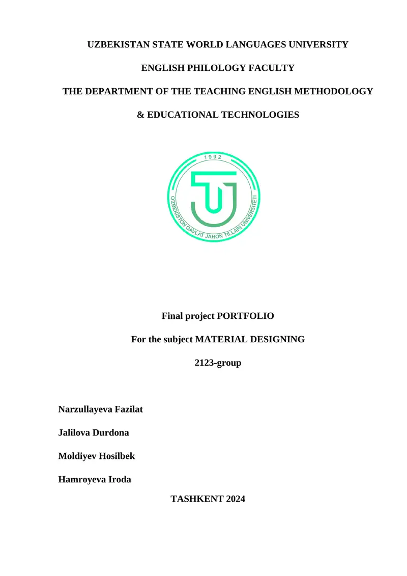 Final project PORTFOLIO 1