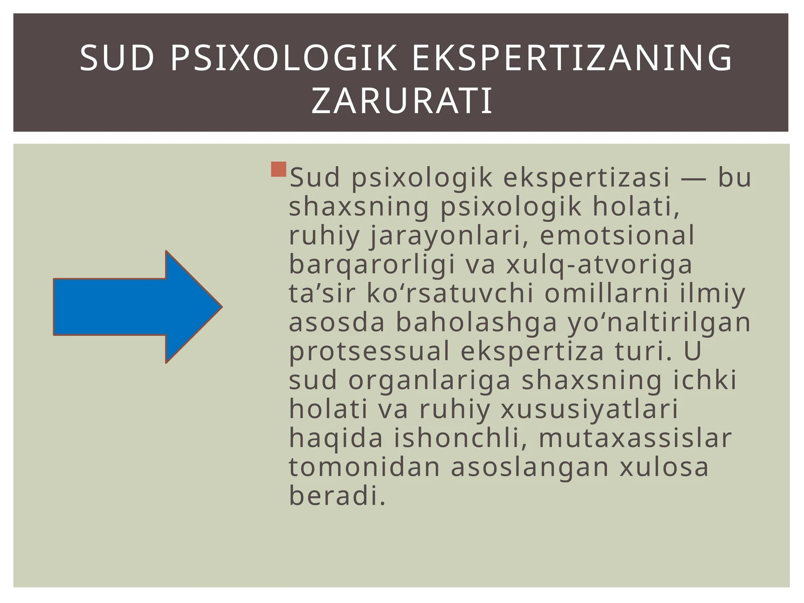 SUD PSIXOLOGIK EKSPERTIZANING ZARURATI 1
