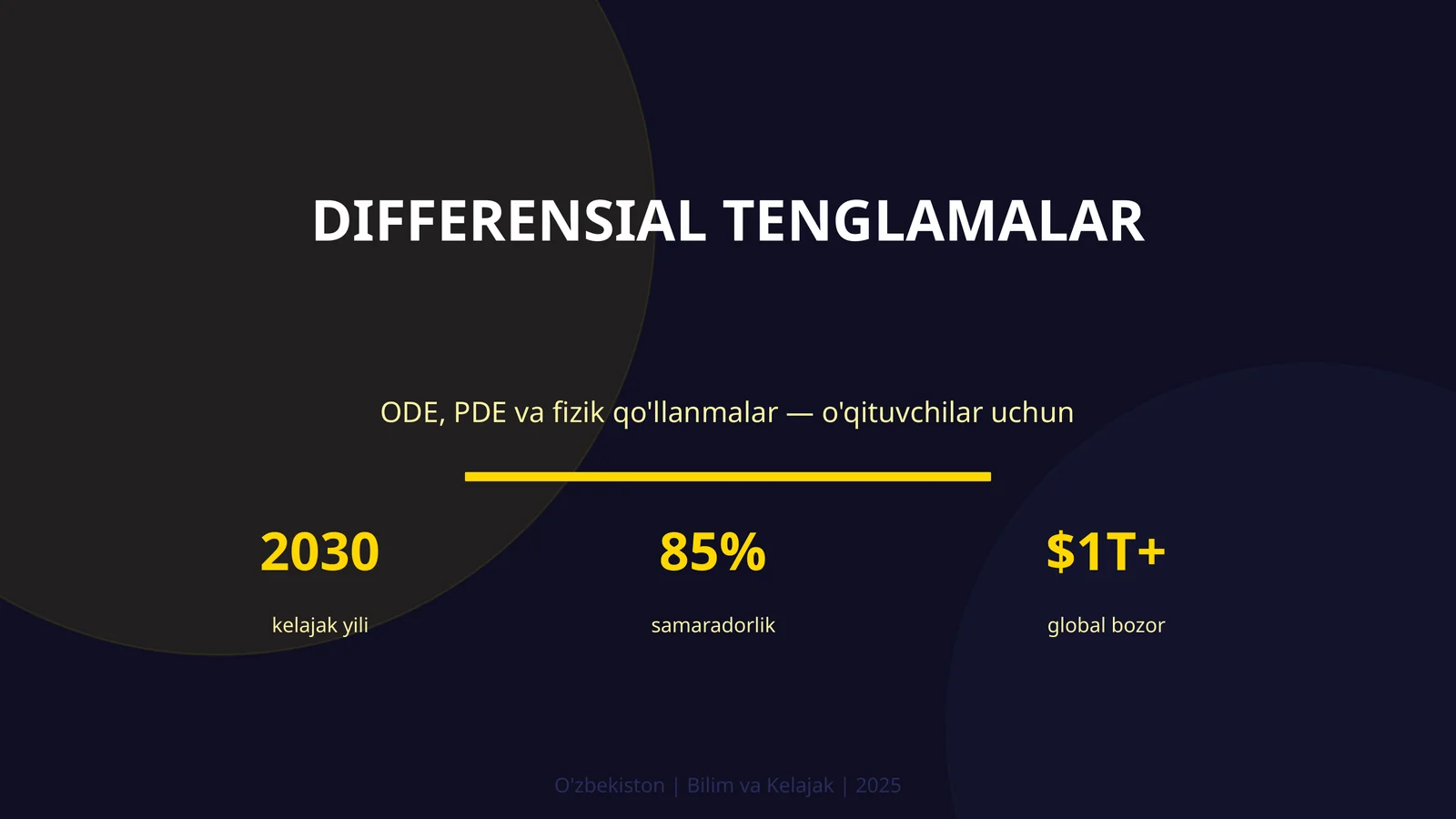 DIFFERENSIAL TENGLAMALAR 1