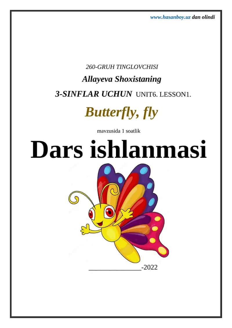 Butterfly, fly 1