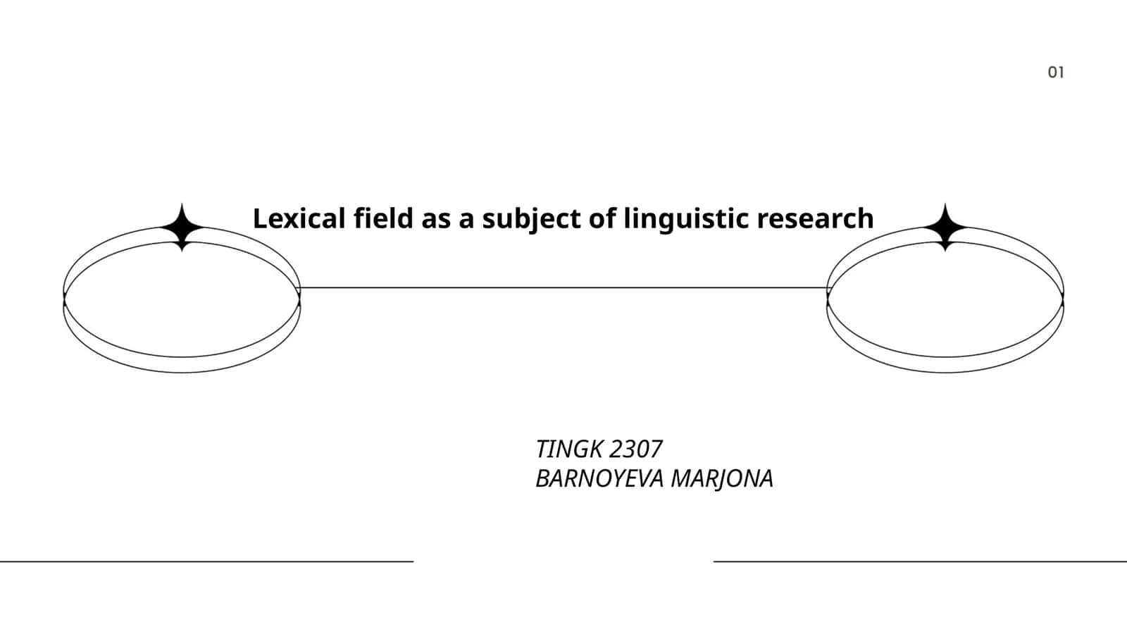 Lexical field as a subject of linguistic research 1