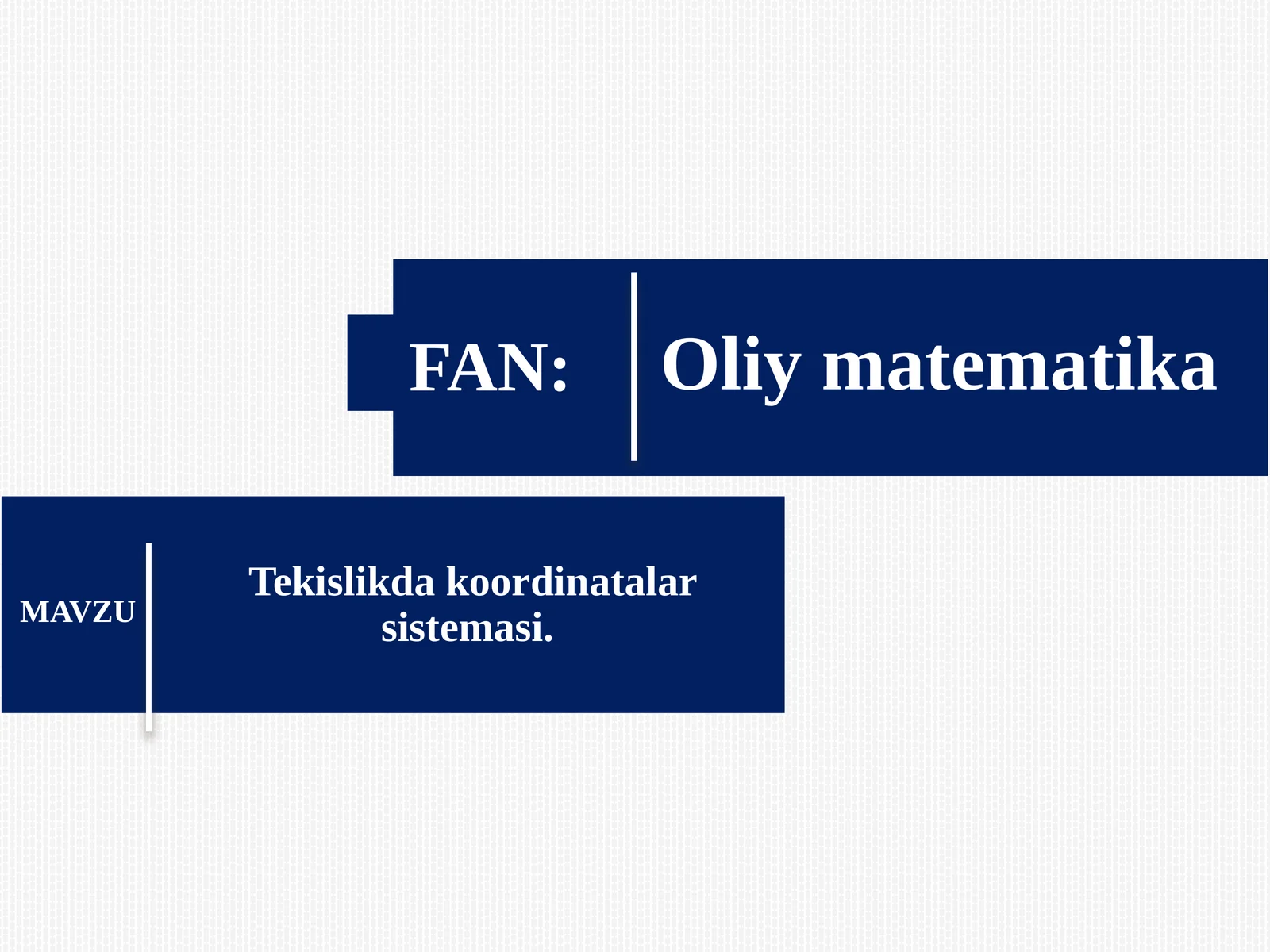 Tekislikda koordinatalar sistemasi 1