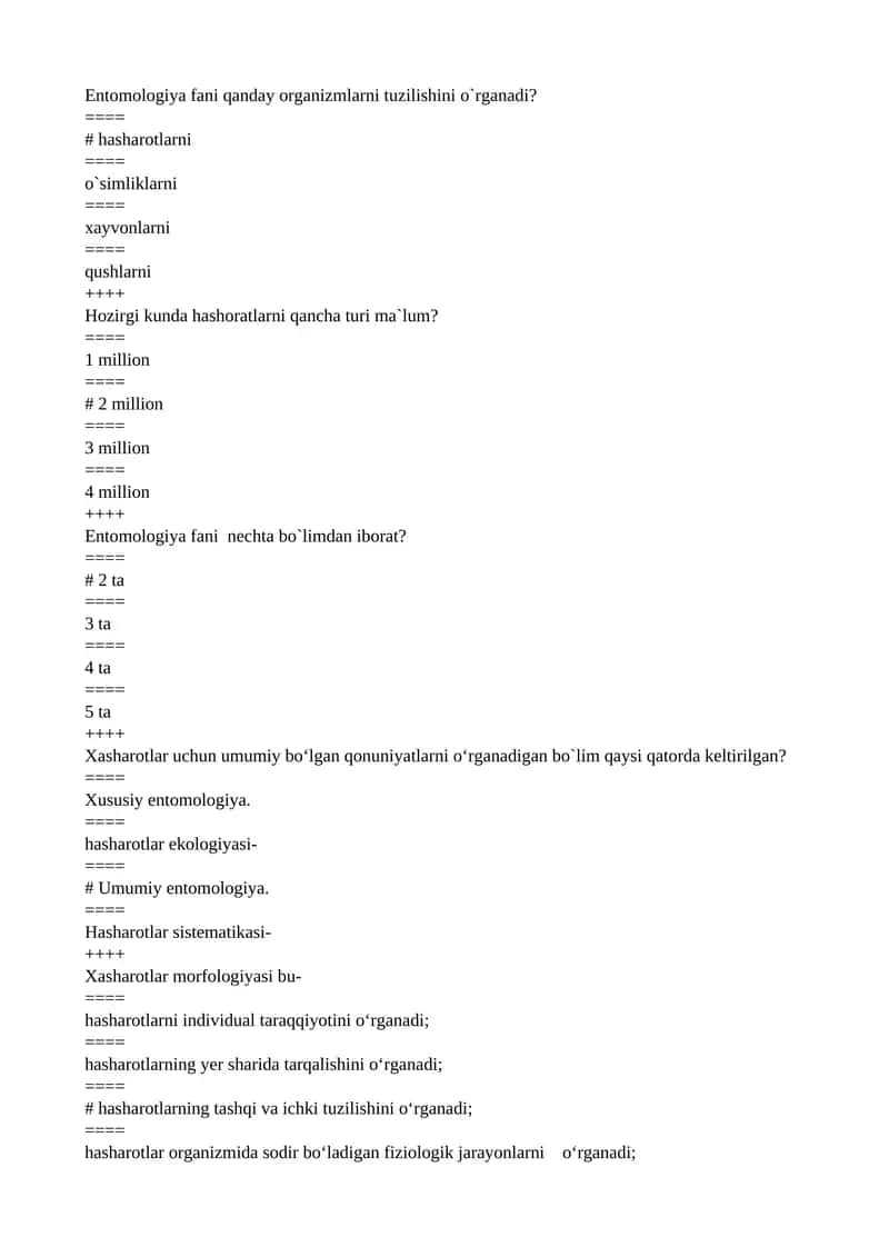 Entomologiya fanining mazmuni 1