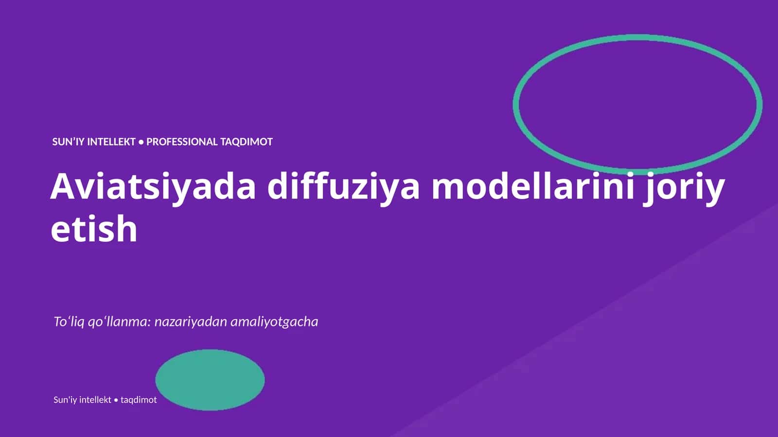 Aviatsiyada diffuziya modellarini joriy etish 1