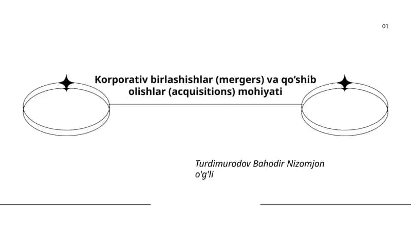 Korporativ birlashishlar (mergers) va qo‘shib olishlar (acquisitions) mohiyati 1