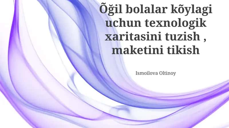 Texnologiya xaritasi yaratish 1