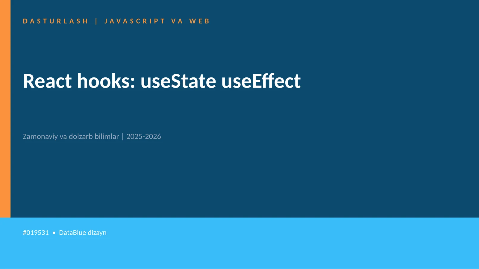 React hooks: useState useEffect 1