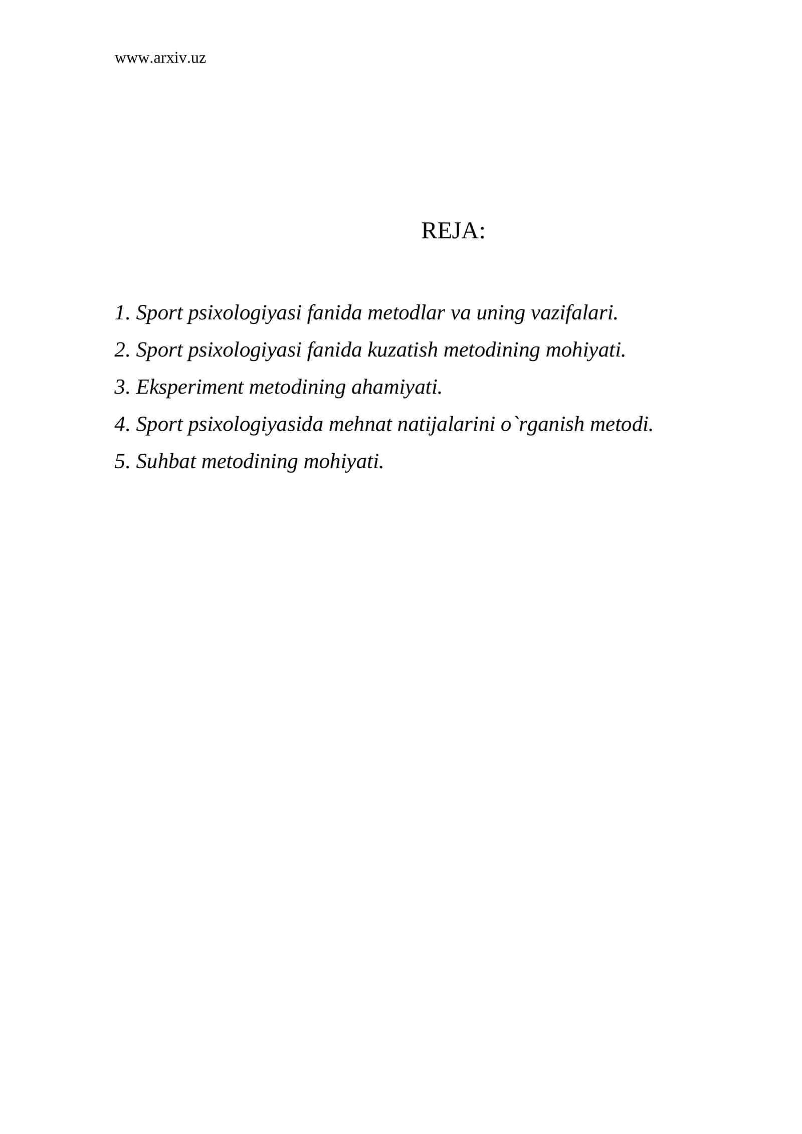 Sport psixologiyasi metodlari 1